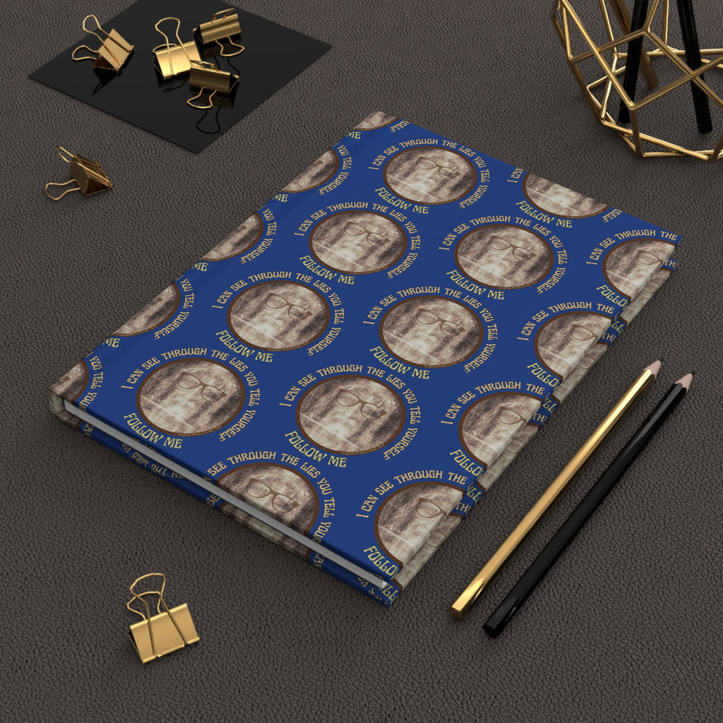 Inspirational Hardcover Journal - 'Follow Me Through the Lies' Design