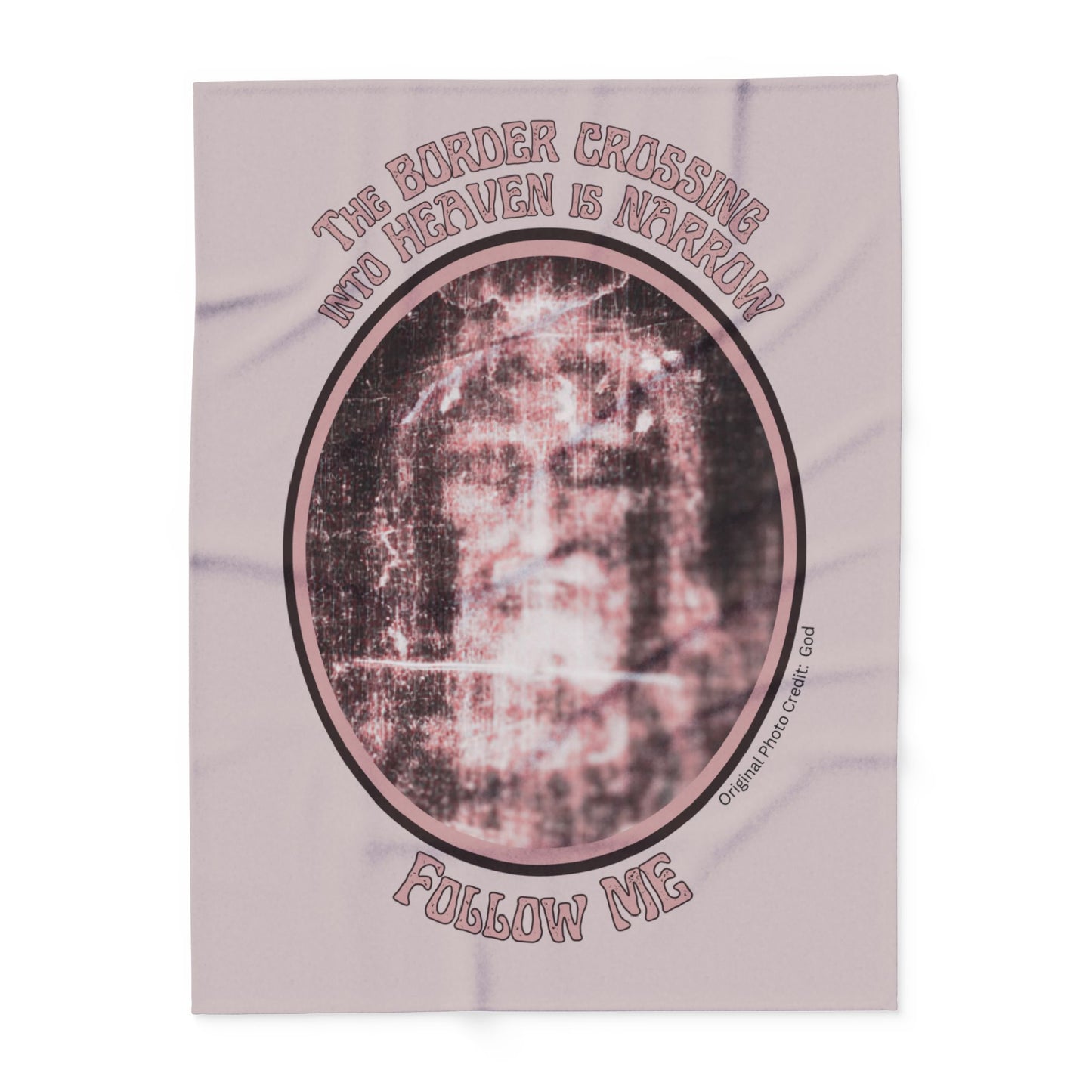 Shroud of Turin -- Arctic Fleece Blanket -- Jesus -- Narrow Gate