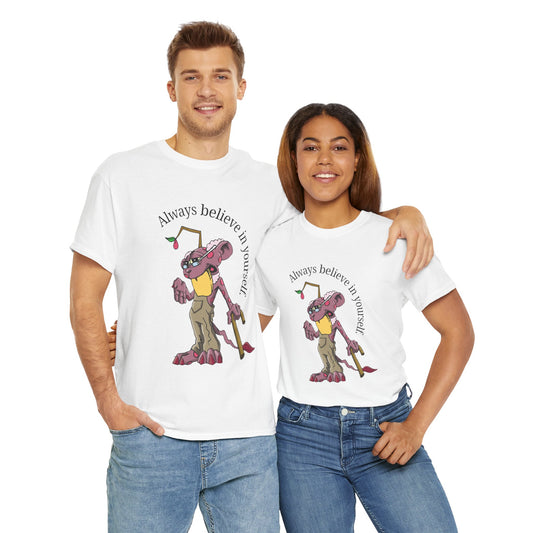 DOOFBERRIES -- 'Always Believe in Yourself' Inspirational Graphic Tee, Gift for Motivation, Casual Wear, Everyday Comfort, [...]