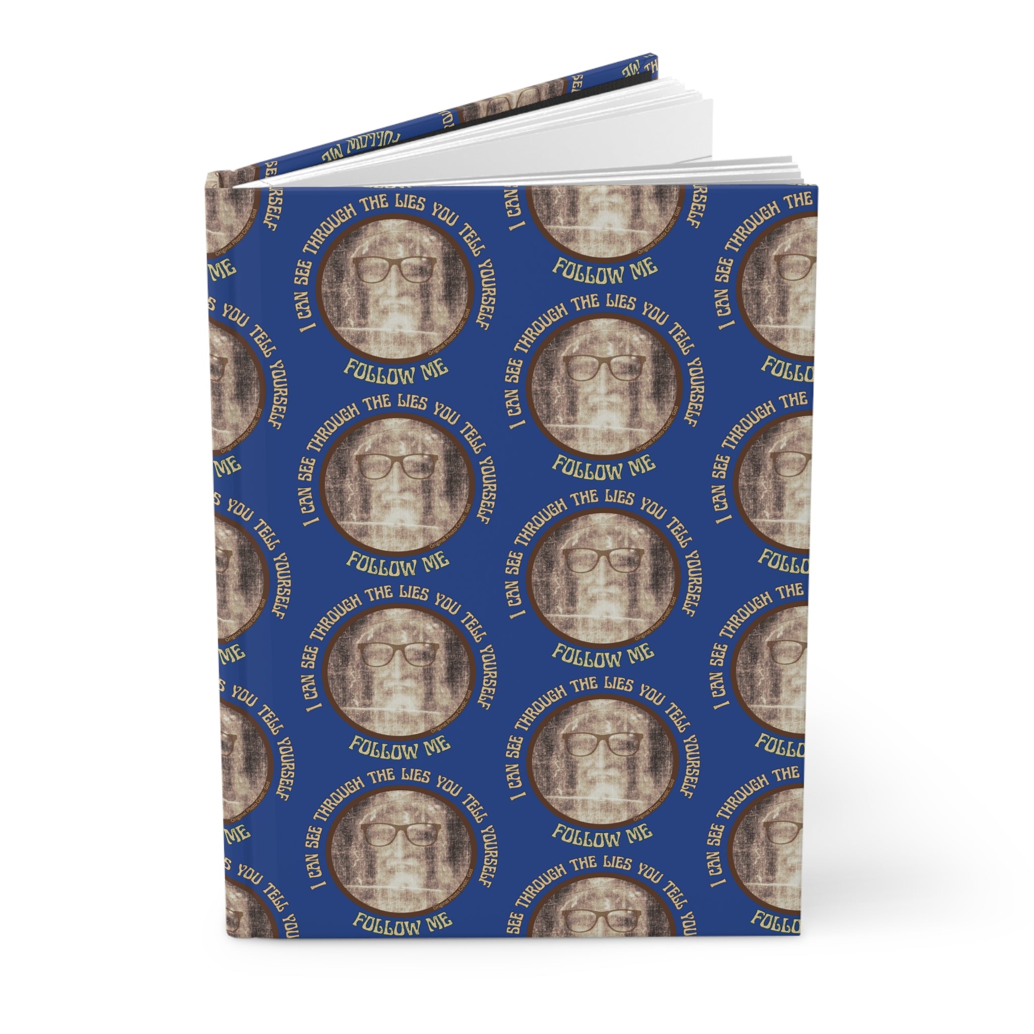 Inspirational Hardcover Journal - 'Follow Me Through the Lies' Design