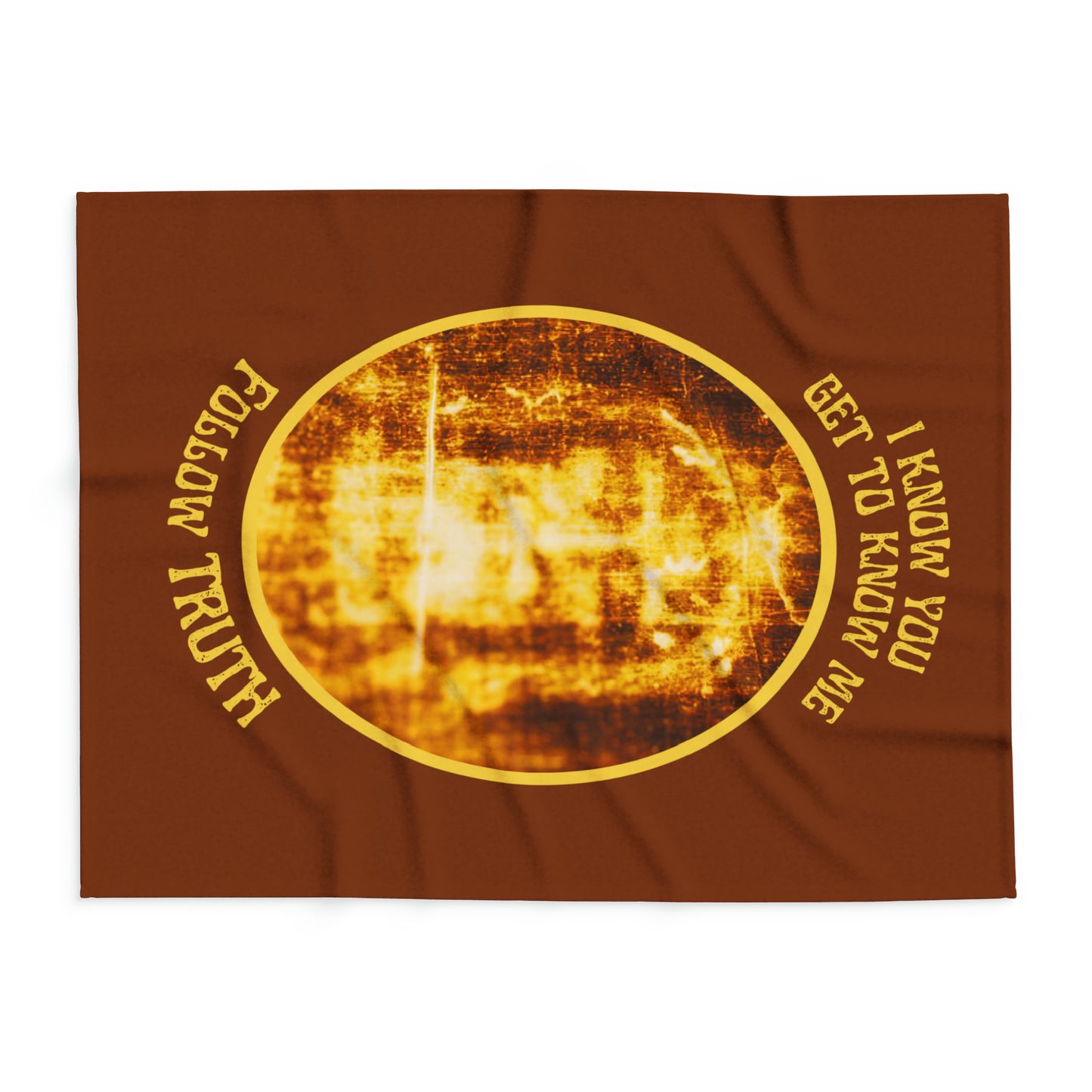 Shroud of Turin -- Arctic Fleece Blanket -- Jesus -- Get to Know Me